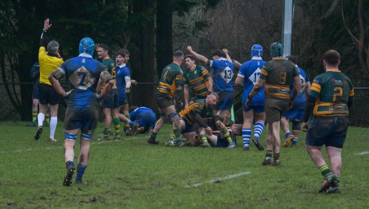 George Hopkins grabs an opportunist try